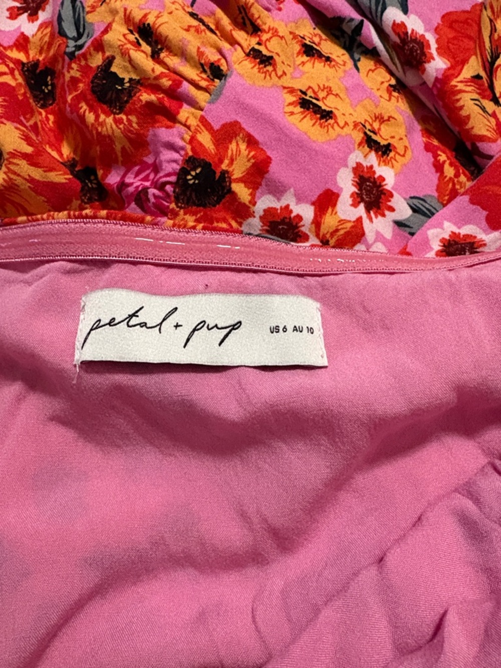 Petal & Pup Sarai Maxi Dress in Pink Floral Sz 6 - Picture 8 of 15